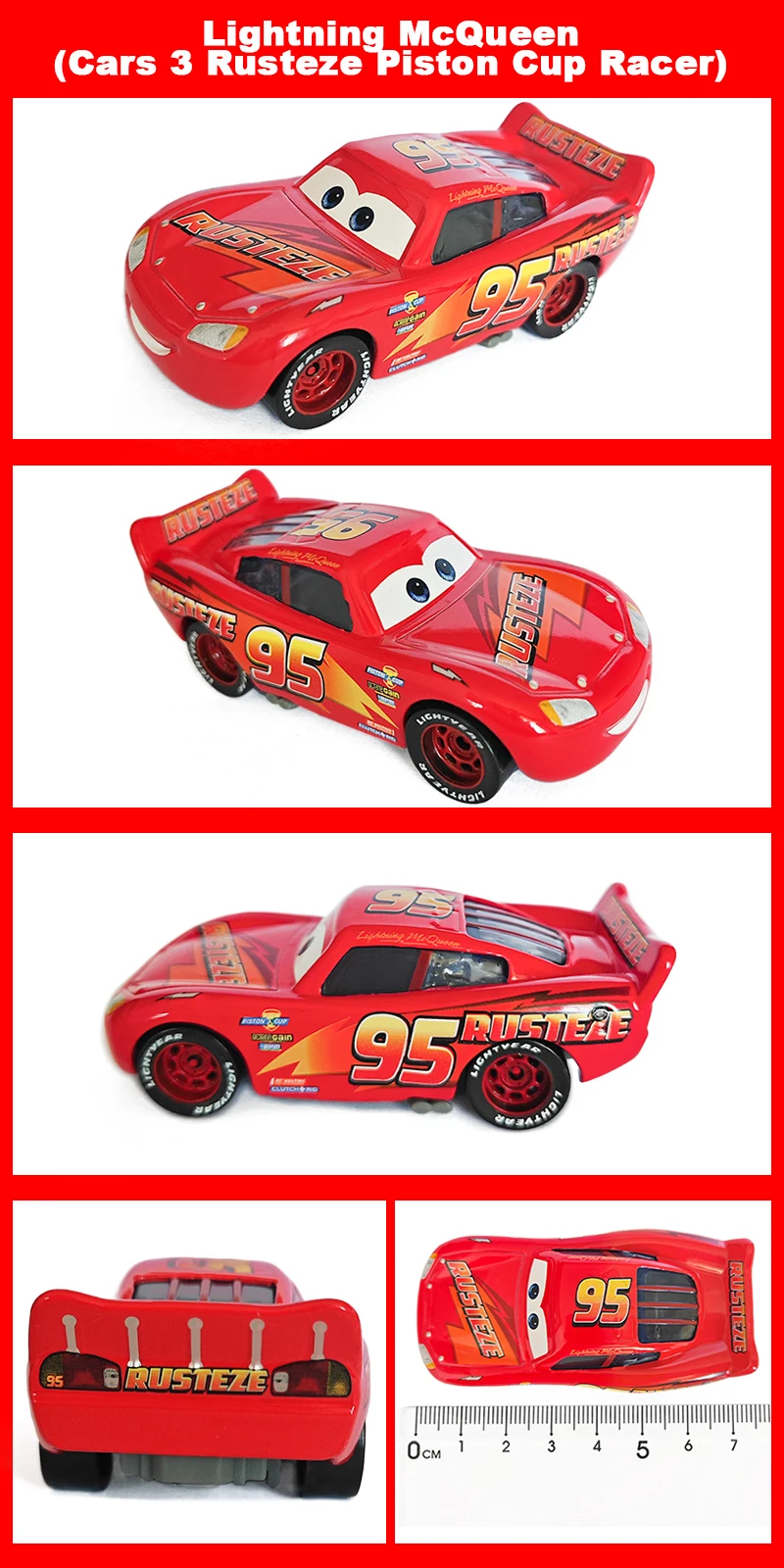 Pixar Cars Piston Cup Racer 43 Strip Weathers 1/55 Modell aus Metalldruckguss, Dinoco Car King Racing Toys, Kindergeschenke – Detail 10
