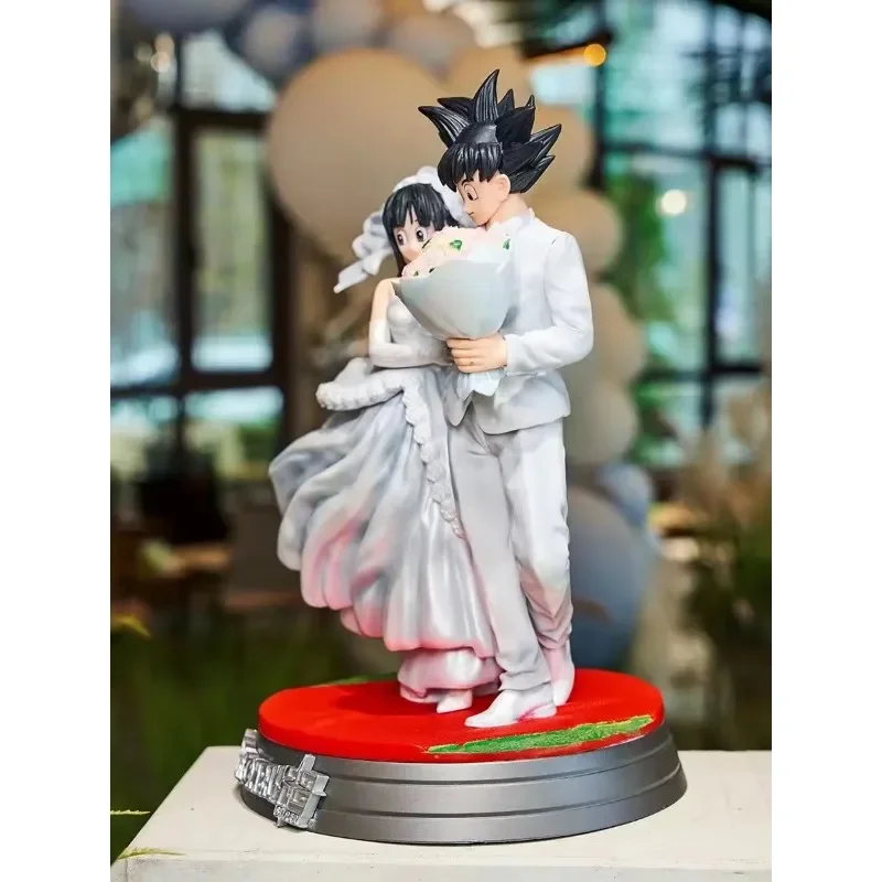 В наличии Dragon Ball Son Goku Chichi Get Married White Wedding Dress Gk Limited Edition Аниме Фигурка Коллекционная модель Игрушка в подарок