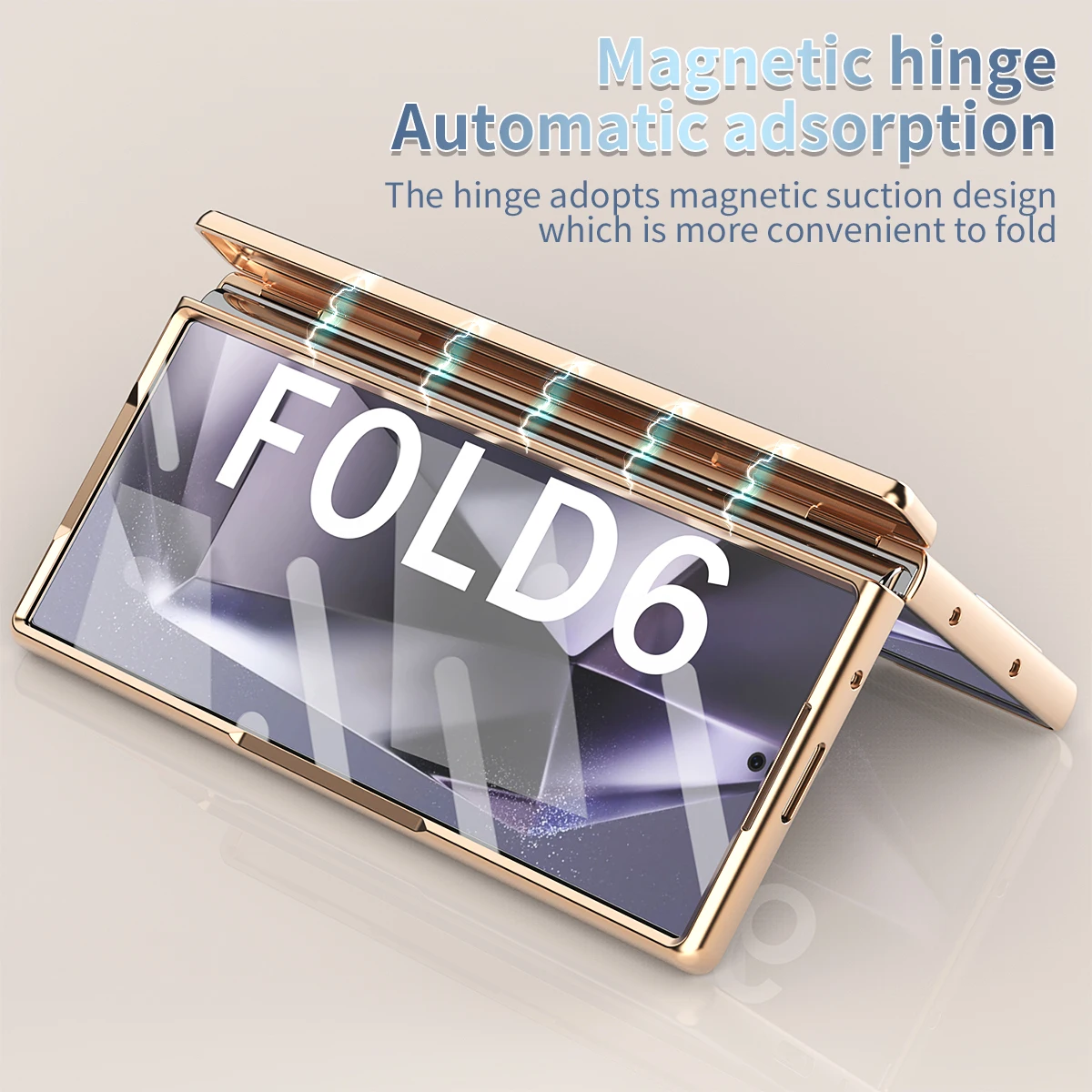 With Touch Pen For Samsung Galaxy Z Fold 6 5 4 3 Case Hinge Magnetic Shockproof Screen Protector Tempered Film Folding Cover
