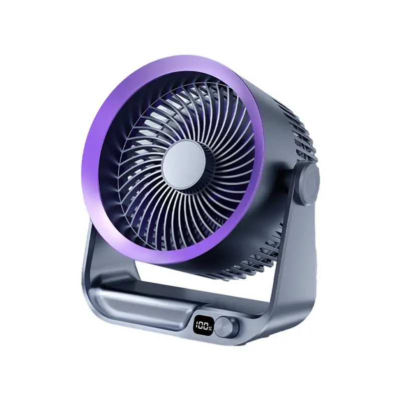 

Портативный настольный вентилятор ABBK с циркуляцией воздуха, аккумулятор 4000 мАч, перезаряжаемый, 100 регулируемых скоростей, поворот на 180° ° Для дома и офиса B