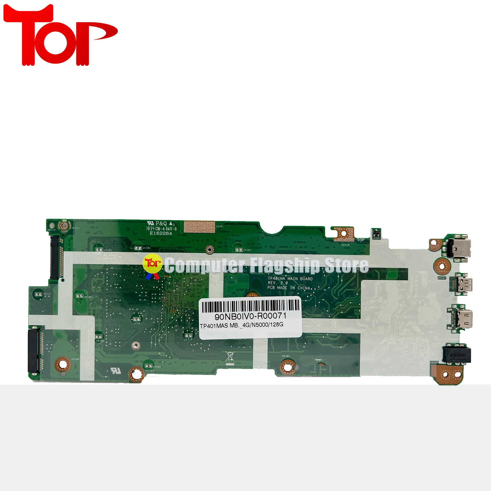 KEFU TP401MAS Laptop Motherboard For ASUS TP401MA TP401M R406MA Mainboard N4000 N5000 4G OR 8G-RAM 128G-SSD 100% Working