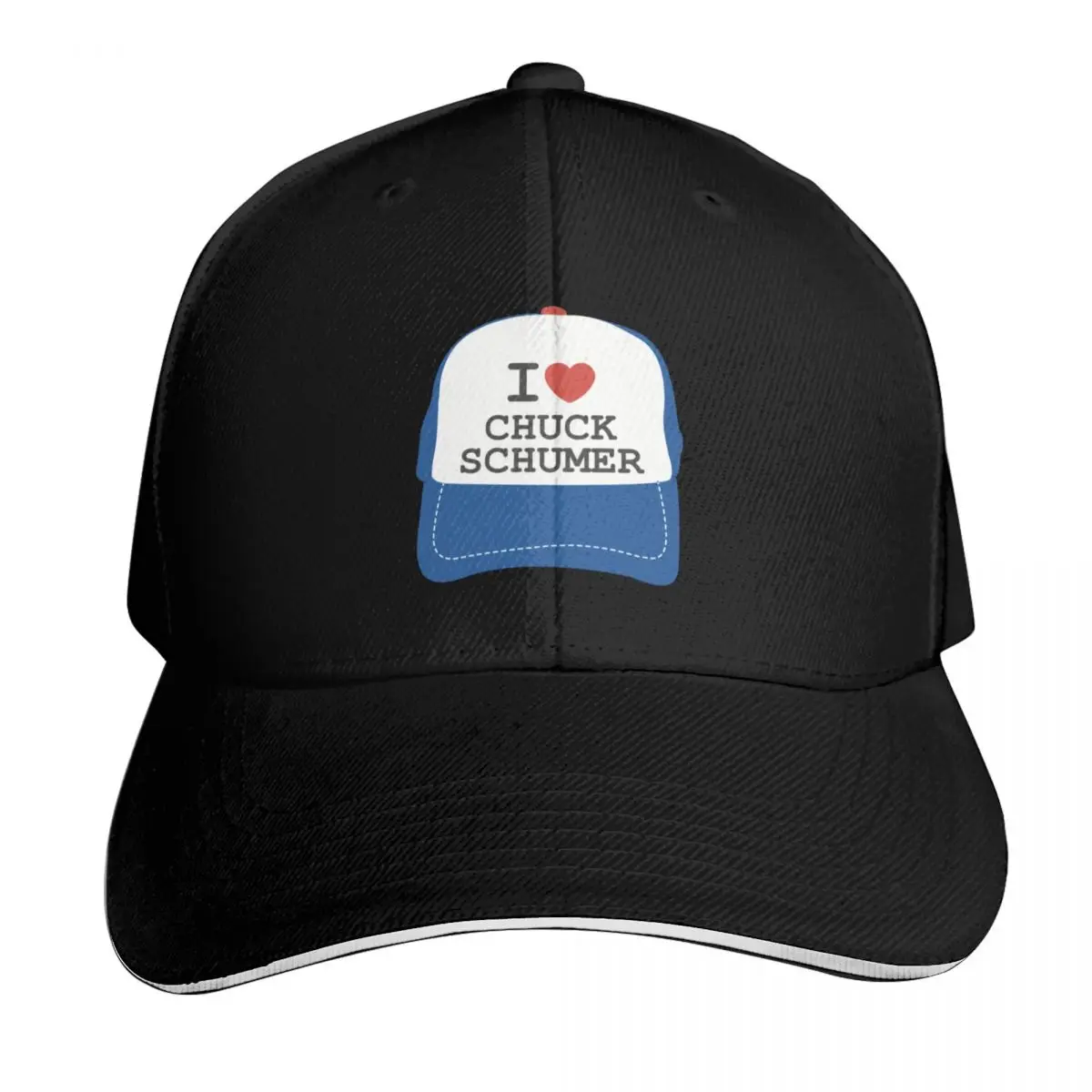 I LOVE CHUCK SCHUMER NEW YORK SENATOR Baseball Cap Six Panel Structured Crown Sun Protection UPF 50+ Breathable Mesh Back
