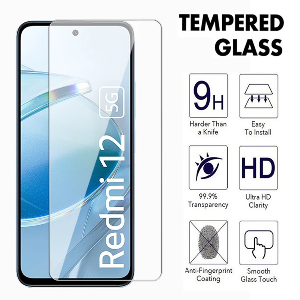 Full cover Tempered Glass for For Redmi Note 12 13 Pro plus 4G 5G Screen Protector For Redmi 12C 13C  12S 4G 5G Transparent Film