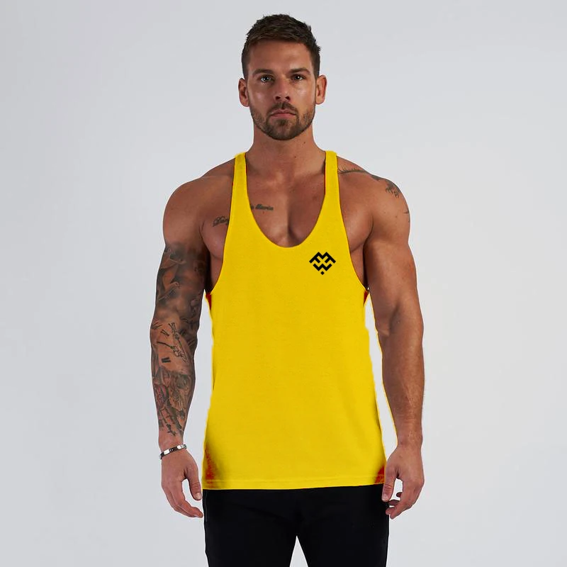 MACHINEFITNESS Cotton Sports Breathable Training Sleeveless Undershirt Muscle Man Running Vest Slim Elastic Fitness Clothes