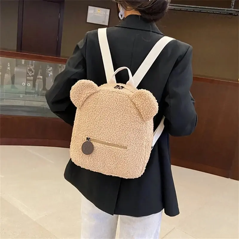 Schöner Bär bestickt tragbare Reise einkaufen Plüsch schönen Rucksack Kleinkind Teddy Rucksack