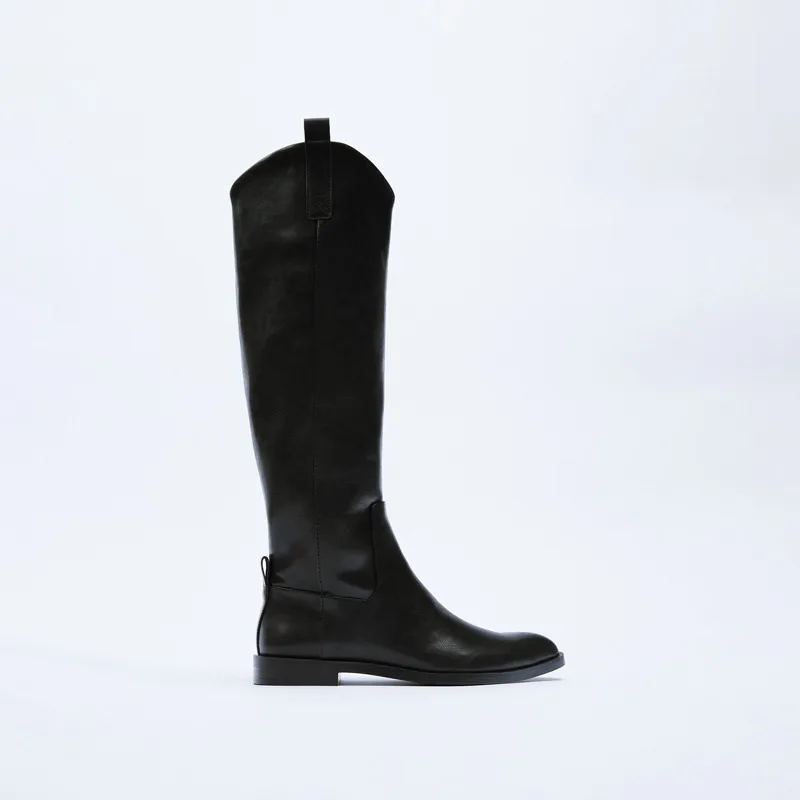 Banyiyou 2026 Winter Long Boots Keep Warm Knee High Boots Pointed Toe Cowboy Boot Thick-soled Botas Mujer Women's Shoes Tide
