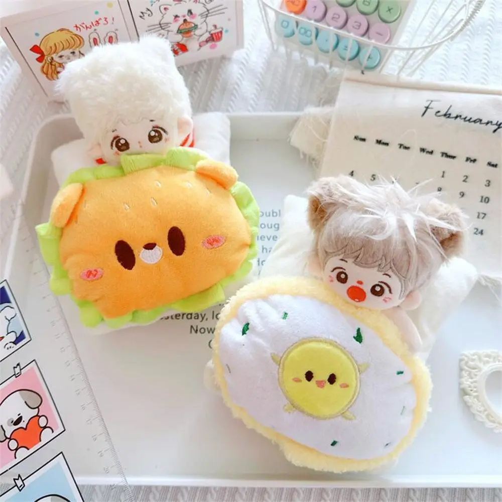 

10cm/20cm Doll Sleeping Bag Multicolor Accessories Mini Mattress Pillow Quilt Cartoon Pattern Dollhouse Doll Bedding Pillow