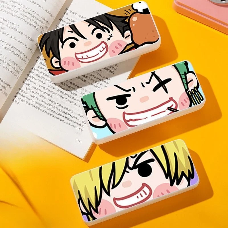 

One Piece anime Kawaii Luffy Zoro Chopper double-sided printed glasses case cute cartoon anti-fall myopia sunglasses storage box