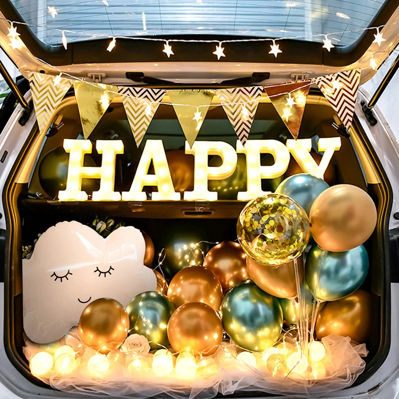 Balloon Set Car Trunk Surprise Arrangement Kit for Child Girlfriend Birthday Confession Balloon Proposal Decoration Supplies