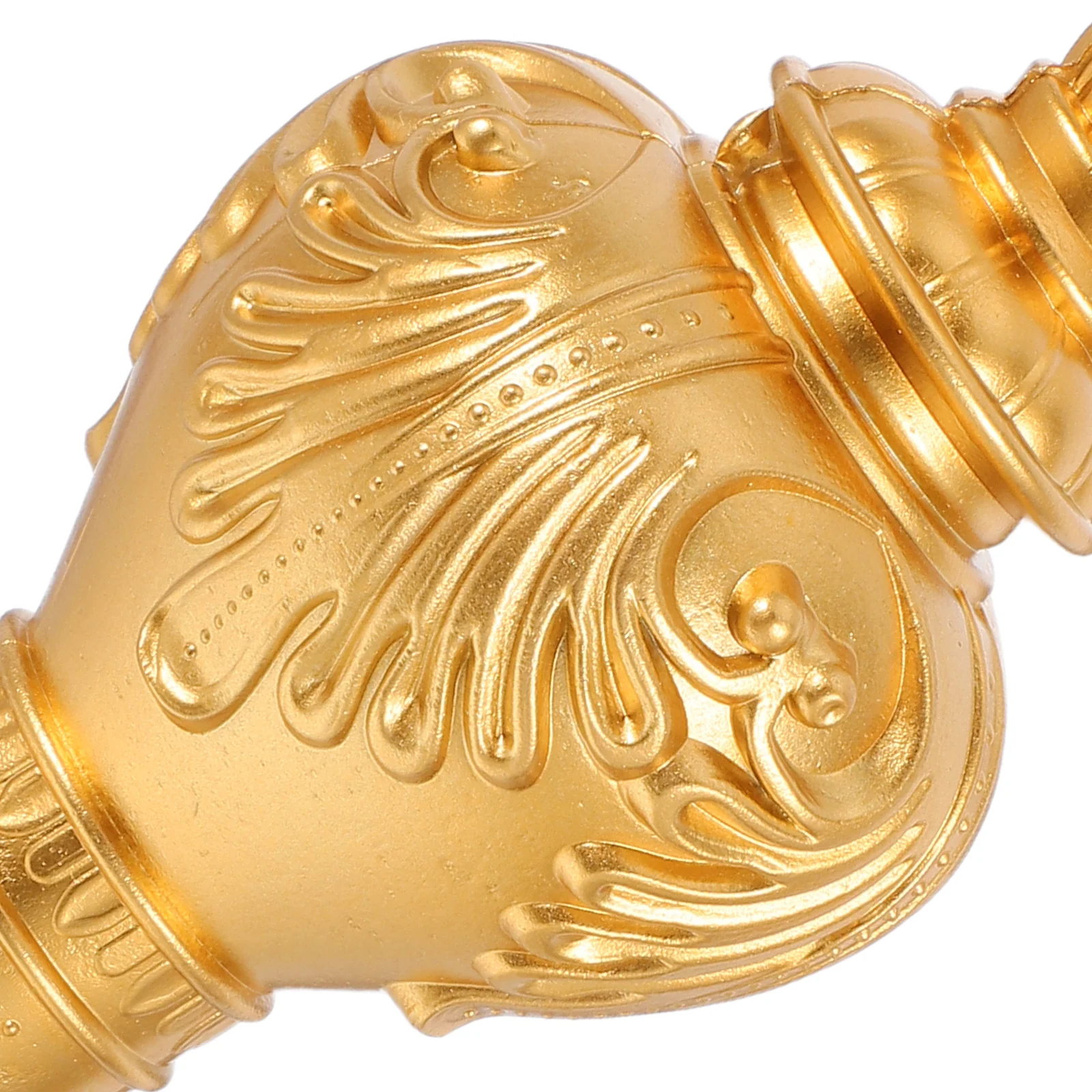 10 قطعة قضيب الستارة على الطراز الروماني الذهبي Finials 26-28 مللي متر قطر سهل التركيب نهايات زخرفية أنيقة لديكور المنزل