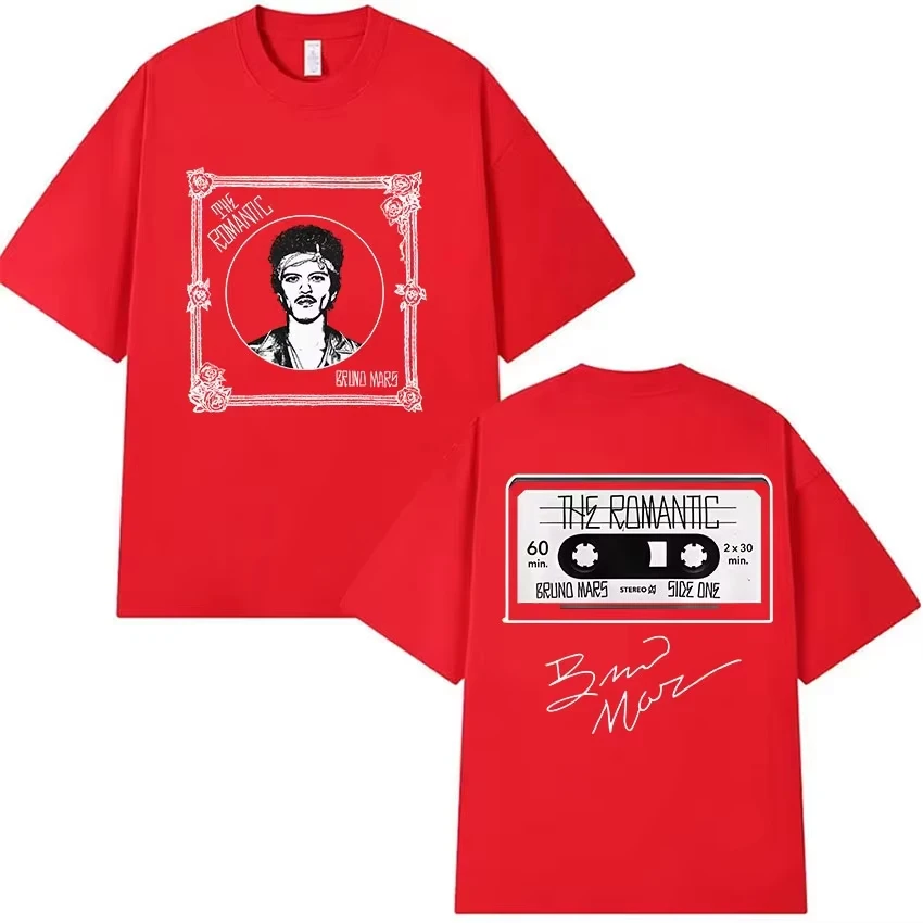 Bruno Mars The Romantic Tour 2026 T Shirt Men's Casual Fashion