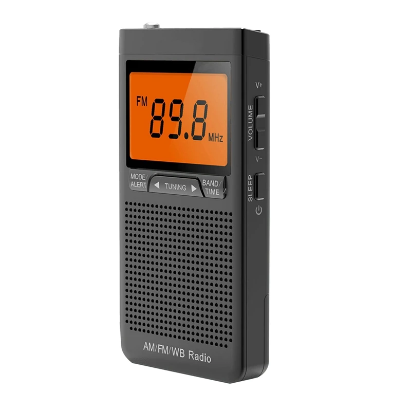 

Portable Weather Radio FM AM NOAA Emergency Pocket Radio With Weather Warning Alarm Clock Mini Handheld Radio Easy Install