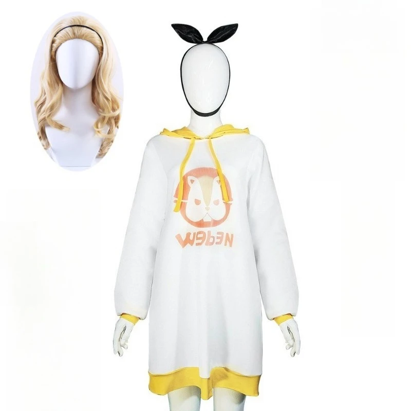 Costume de cosplay Kurumi d'anime, sweat-shirt à capuche en noix, couvre-chef, perruque, costume pour femmes, Halloween, carnaval, fête, jeu de rôle