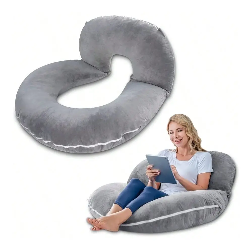 

Pillow Back Pillow For Sitting In Bed And Couch Gaming Pillow For Adults Sit Up Port For Bed Grey