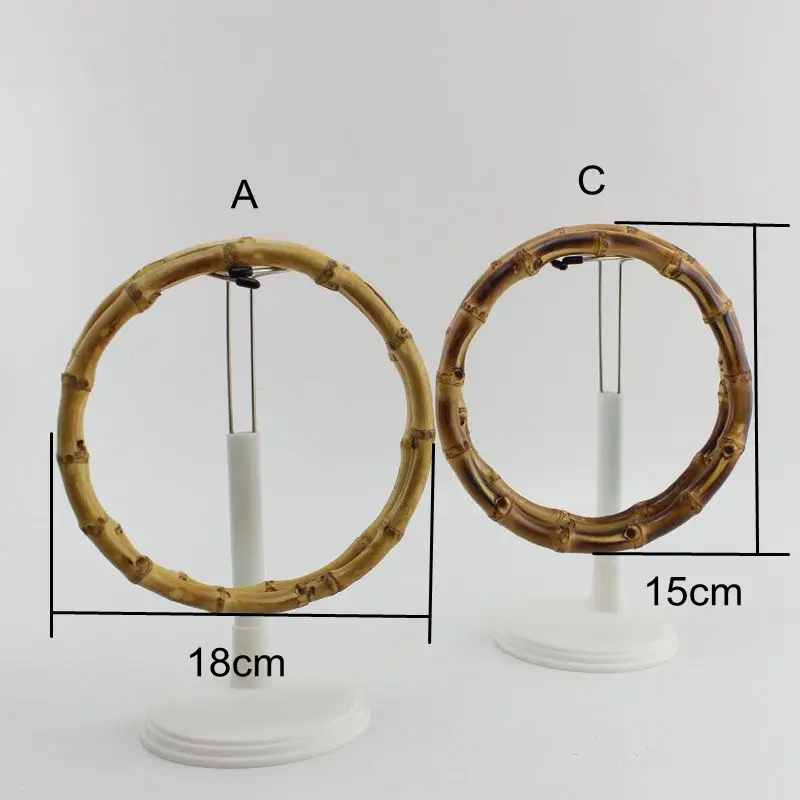 4-10 pieces,12cm 15cm 18cm round bamboo circle ring for DIY bag handbag handle,Real bamboo handle for crafts sewing