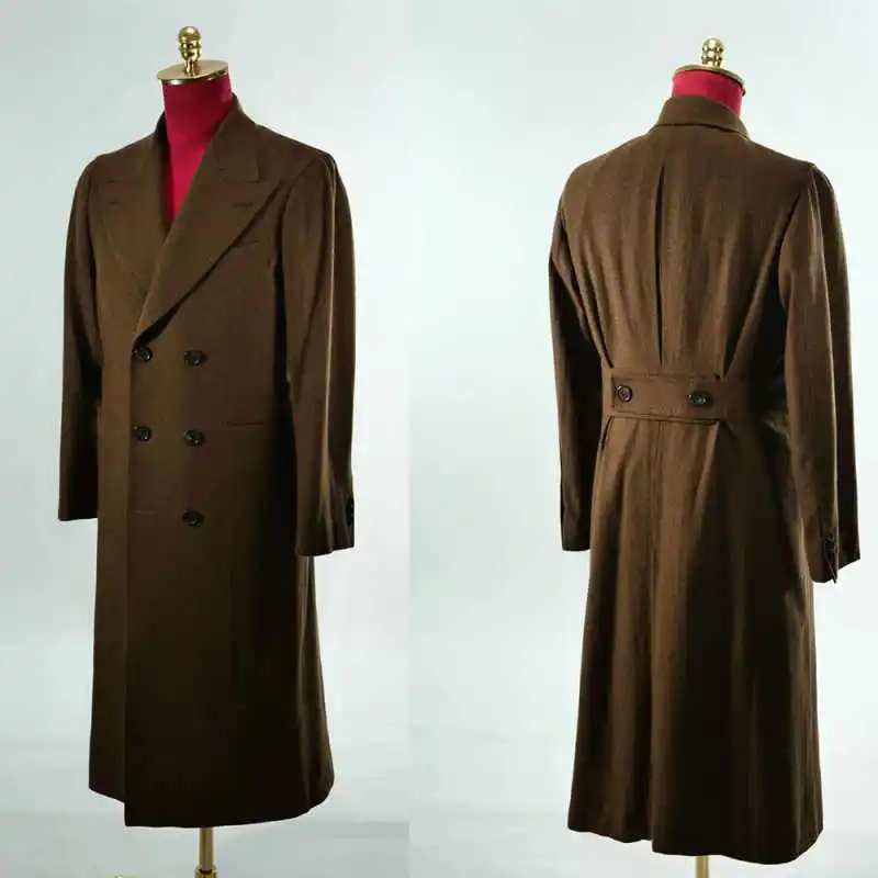 

Modern One Piece Men Coat Peaked Lapel Double Breasted Jacket Blazer Autumn Winter Customized Groom Wedding Tuxedos