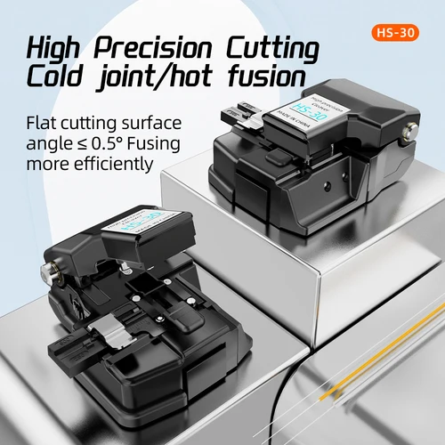 Imagen 2 del producto SAIVXIAN herramientas Web cortador de fibra óptica HS-30 cortador de Cable de fibra óptica puente de cola de cerdo de fibra desnuda Cable de cuero