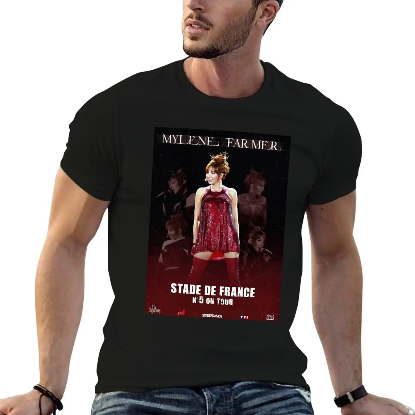 Special Present Mylène Farmer Stade De France Gifts Movie Fans T-Shirt Breathable Gym Short Sleeve T-Shirt