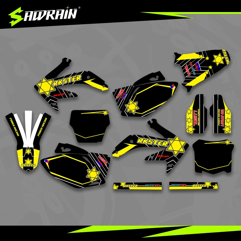 Sawrain Motorcycle Graphics Backgrounds Decal Stickers Kits for HONDA 05-08 CRF450 01