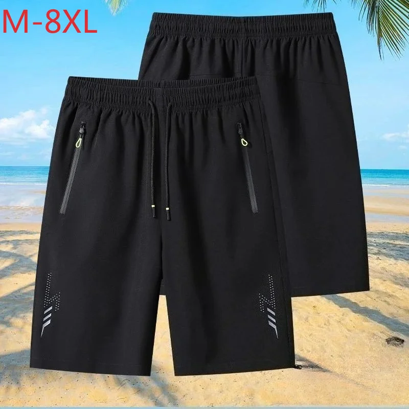 

M-8XL Big Size Summer Men's Shorts Cool Sportswear Running Sport Shorts Casual Bottoms Gym Fitness Training Jogging Short Pants