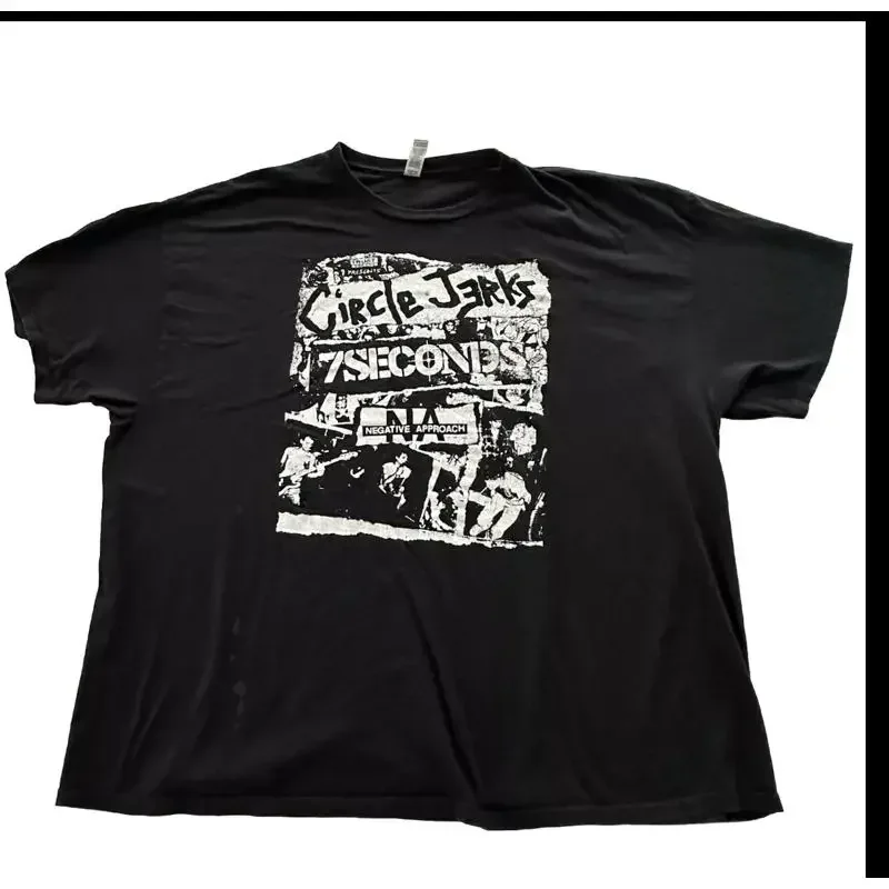 Circle Jerks 7 Seconds Negative Approach T Shirt Mens 3XL Black Trust Rec