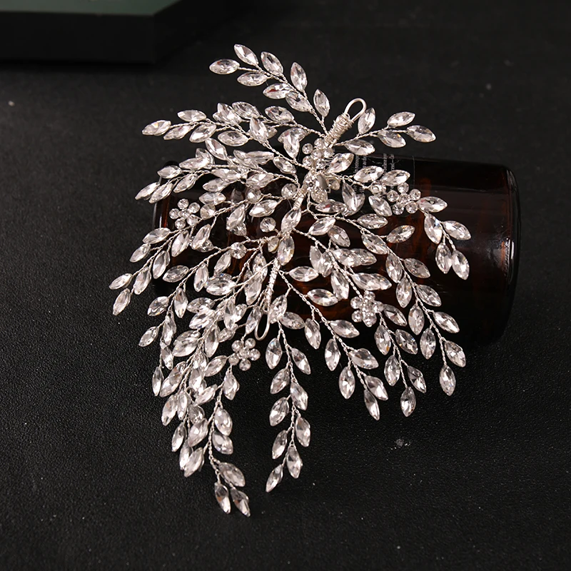 Flashing Ornaments Rhinestone Pearl Bridal Hair Clip Accessories Jewelry Wedding Elegant Crystal Bride Hair Comb Headwear