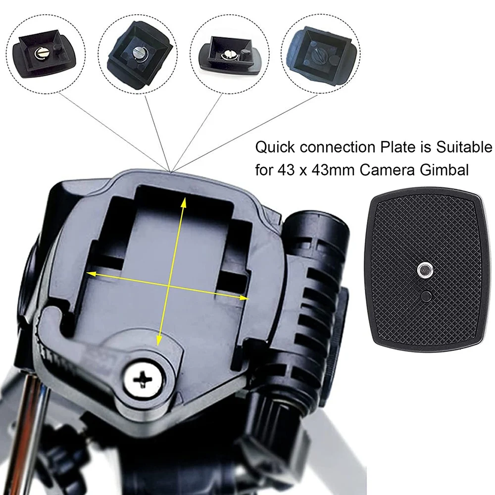 2 шт. быстросъемной пластины для камеры с винтом 1/4 дюйма, быстросъемная пластина из АБС-пластика, подходит для большинства штативов-AAAE