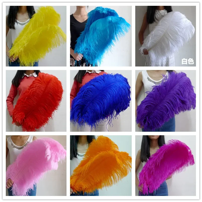 100Pcs/Lot 70-75CM cheap Ostrich Feathers Crafts Jewelry Making Wedding Party Decor Accessories Wedding Decoration Plume