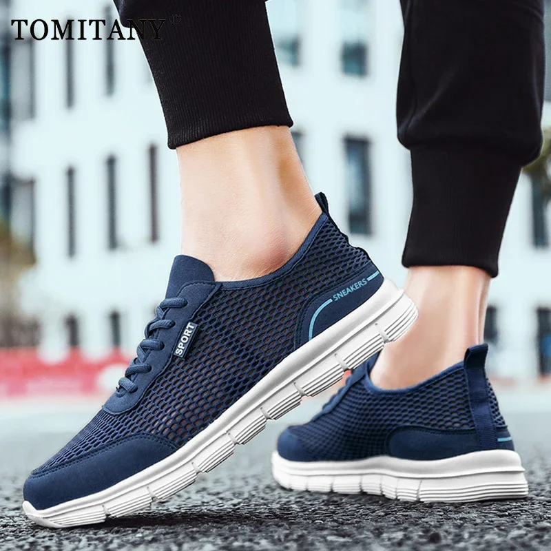 Zapatillas ligeras transpirables hombre – Calzado mesh exterior deportivo - imagen 2