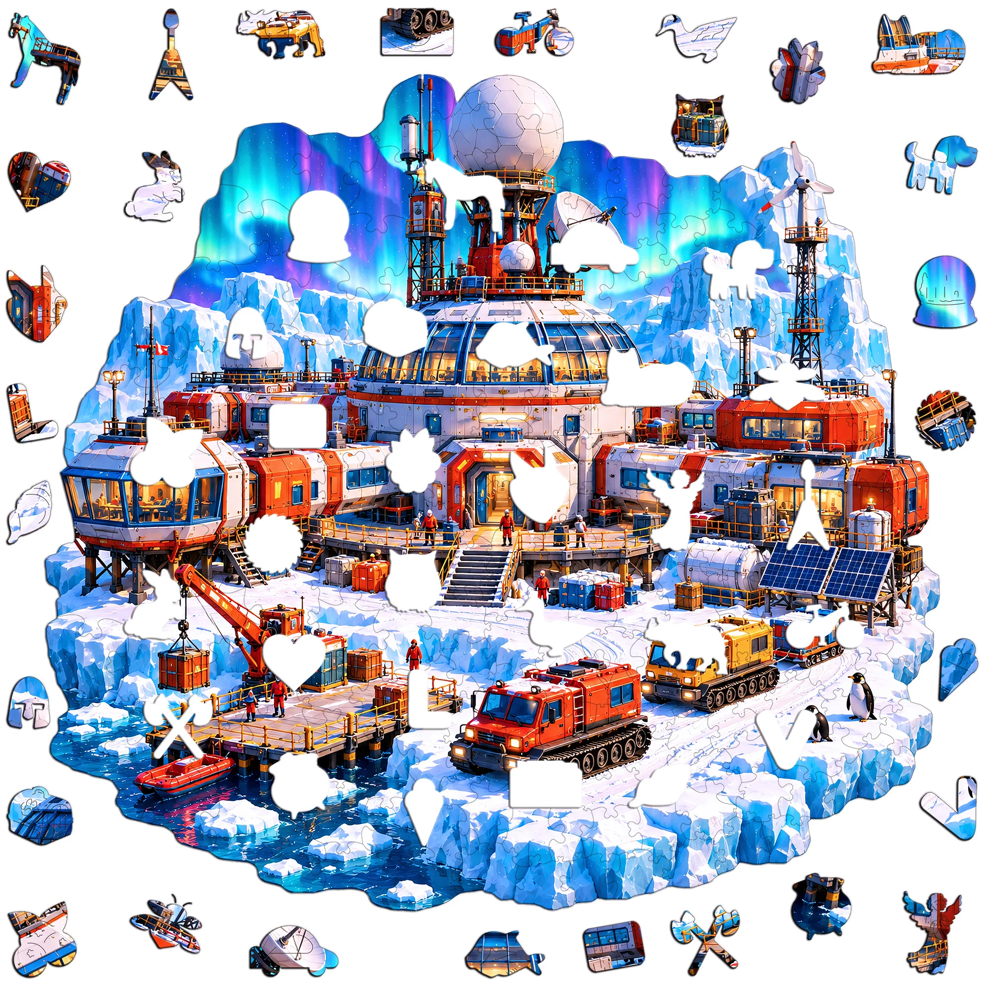 Cathedral Flat Wooden Puzzle Gift Toy Animal Jigsaw Puzzle Tabletop Puzzle Game Present for Christmas Idear Gift for Kids Teens