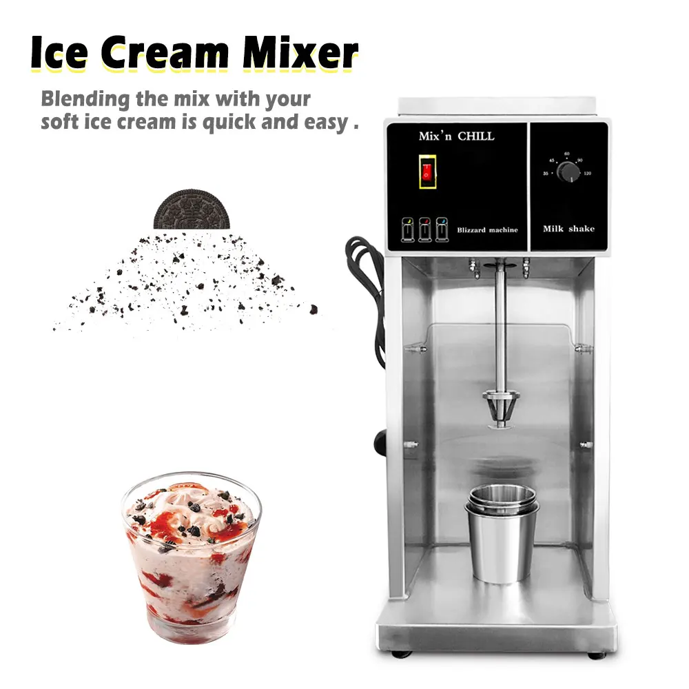 

ITOP Commercial Ice Cream Mixer Milkshake Stirring Machine Yogurt Mixer Blizzard Machine Food Grade Stainless Steel Mixing Rod