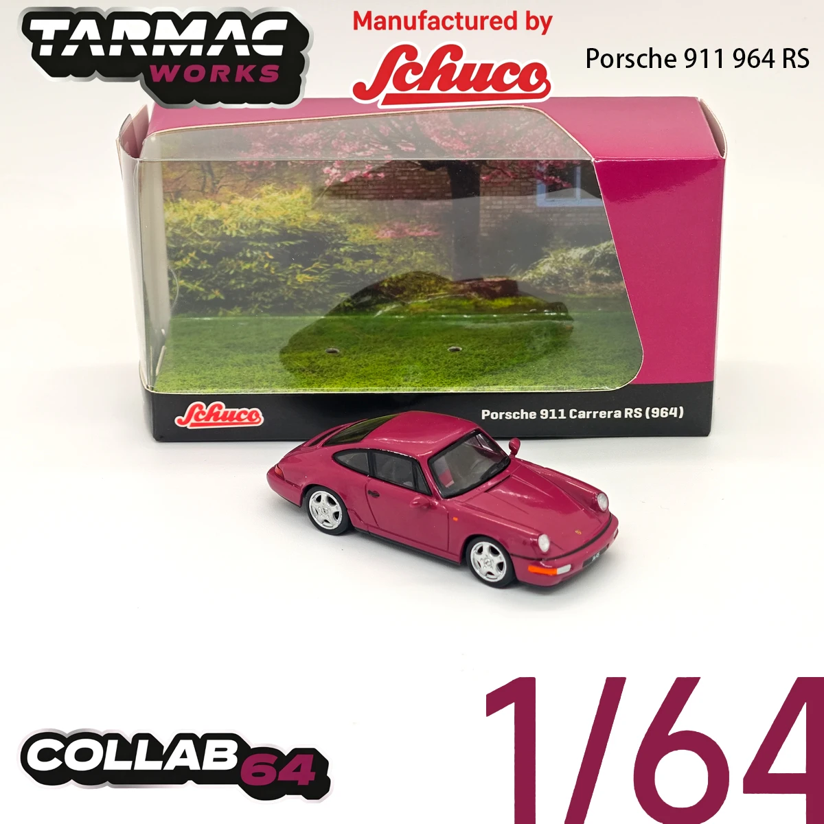 TARMAC WORKS 1:64 T64S-017-RS COLLAB64 Porsche 911 964 RS Diecast Car Model In Stock Ready To Ship