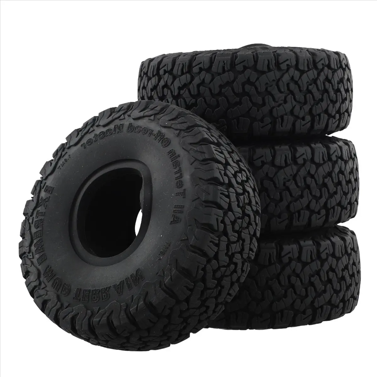 A48U 4Pcs 115x44MM Soft Rubber Tyre 1.9Inch Wheel Rock Terrain Tire for 1/10 RC Crawler Car TRX-4 Axial SCX10 90046