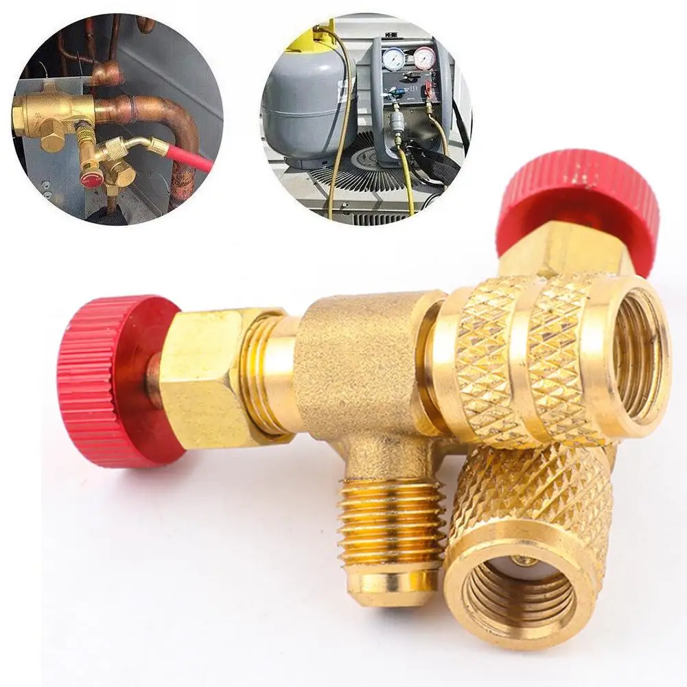 1pcs Liquid Safety Valve R410A R22 Refrigeration Charging Repair Valve Safety Air Conditioning Parts AC Adapter U1B0