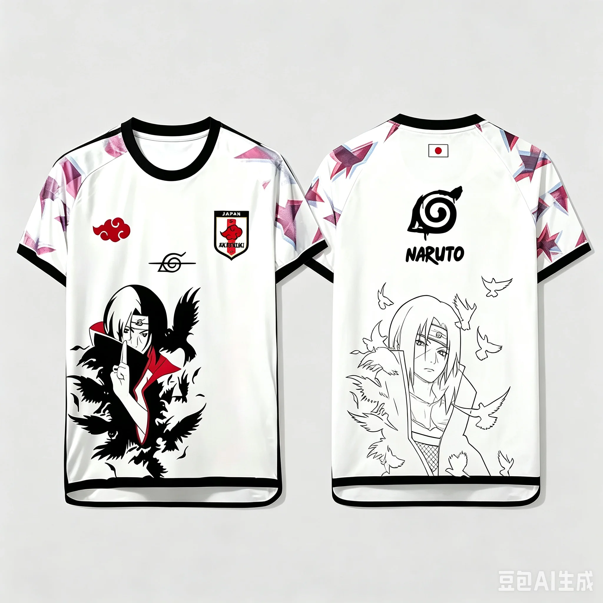 2026 Neues Anime Naruto Uchiha Itachi Trikot Manga-Stil Herren und Damen Sommer Casual 3D-Druck T-Shirt – Detail 5