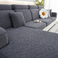 Knitted Jacquard Sofa Seat Cover, Washable Elastic Cover, Living Room Sofa Cushion, Home, Hotel, 1Pc