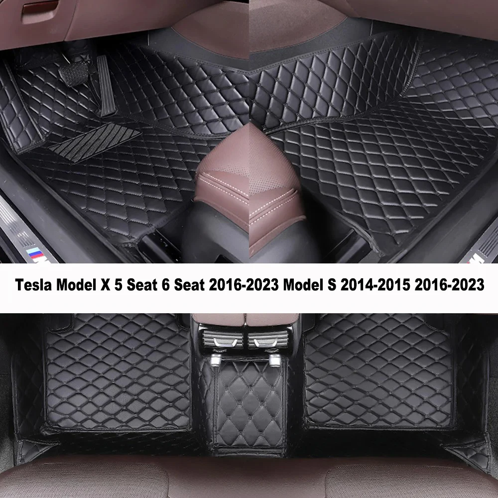 

3 PCS Full Coverage Customized Car Floor Mats for Tesla Model X 5 Seat 6 Seat 2016-2023 Model S 2016-2023 Car Accessories