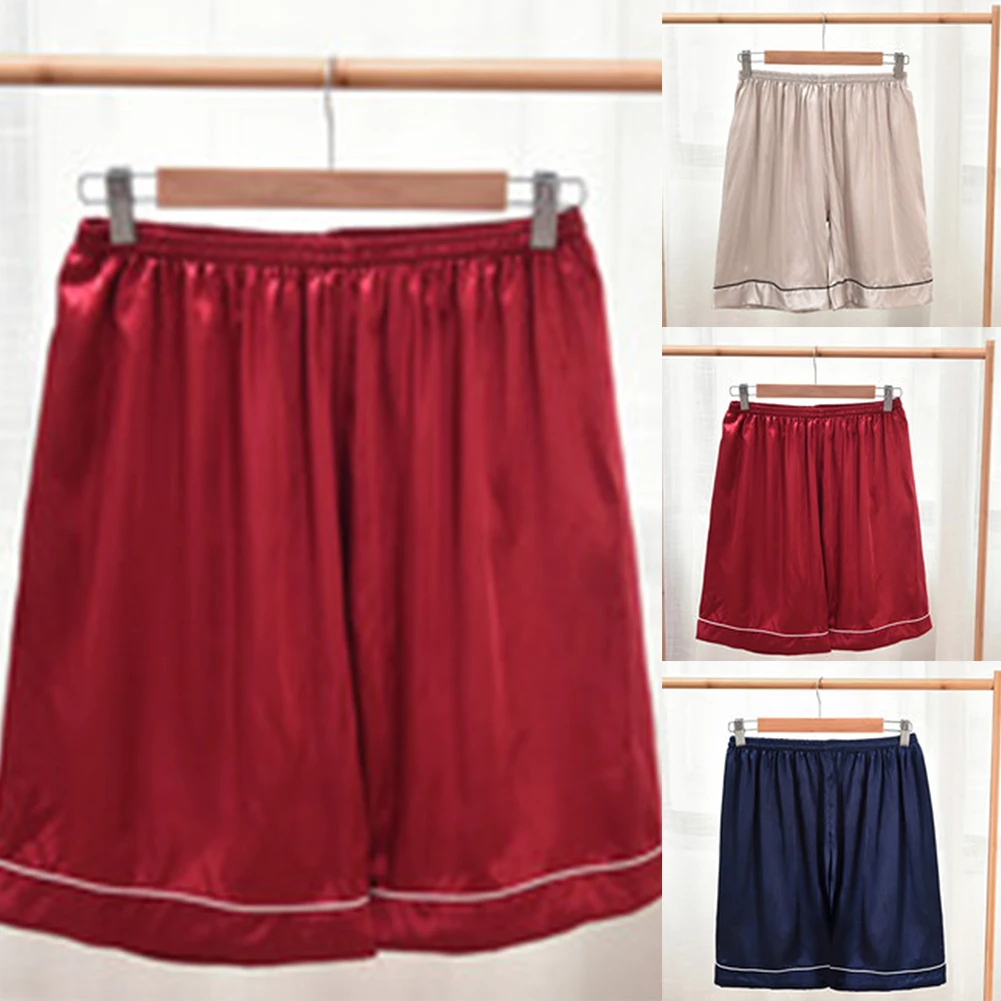 Comfortable Nightwear For Men Nightwear Loose Fit Pants L Red Men Pajamas 95 Polyester Solid Color Brand New Condition