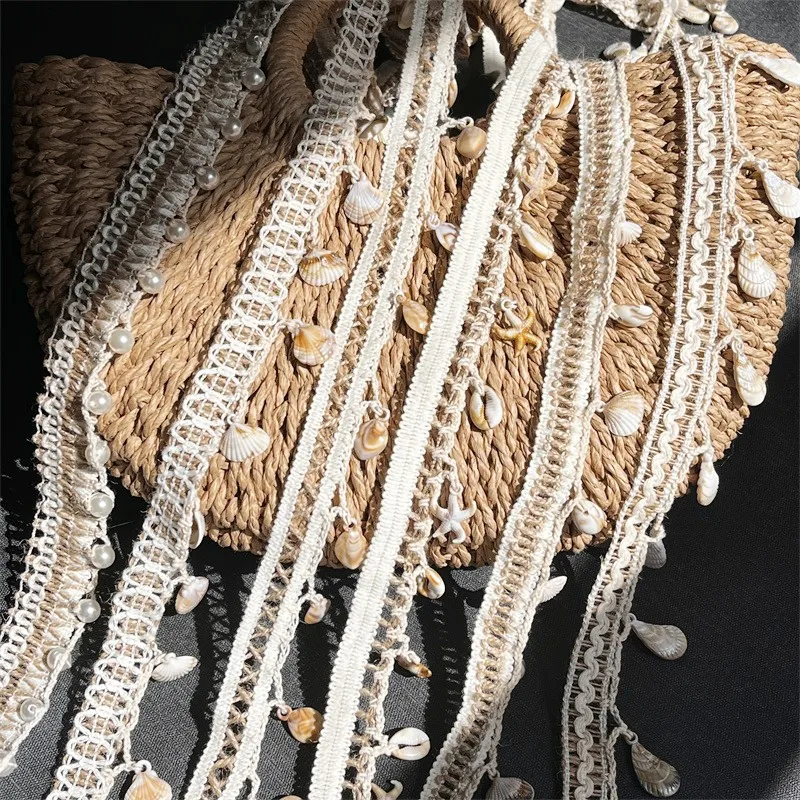 Exquisite Tassel Shell Lace Handmade DIY Sewing Accessories For Dresses Sun Hats Curtains  Dining Table Decorations