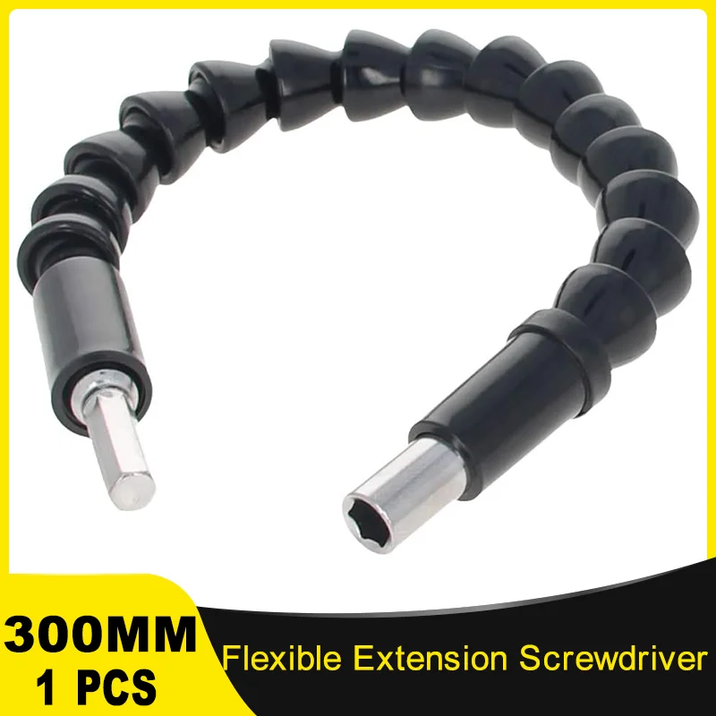 12 Inch Car Flexible Emergency Electric Screwdriver Corner Magnetic Hex Shaft Screw Rod Electric Drill Turning Tool