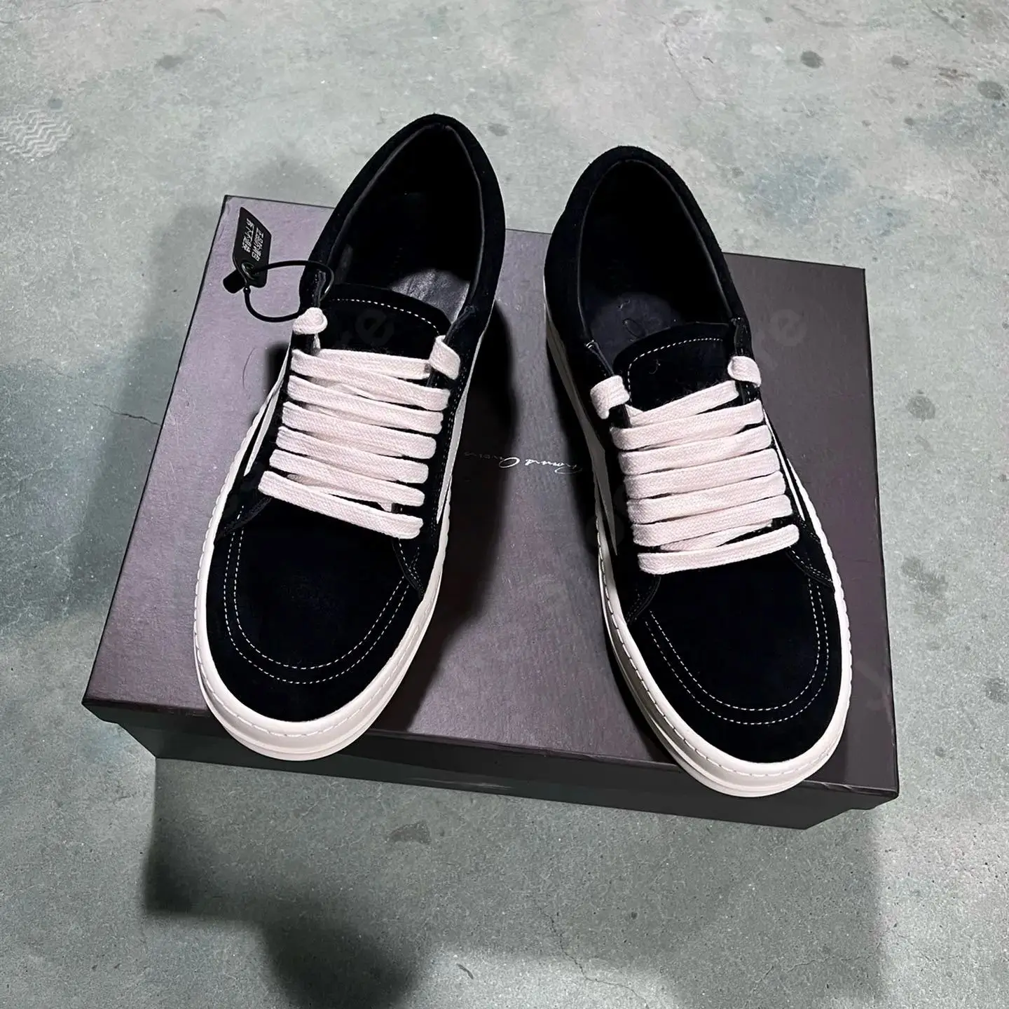 Ricks Scarpe da uomo Scarpe in pelle scamosciata nera Outoor Scarpe casual basse in pelle Owens Stringate da donna Sneaker Design Stivale Scarpe basse in pelle scamosciata di mucca