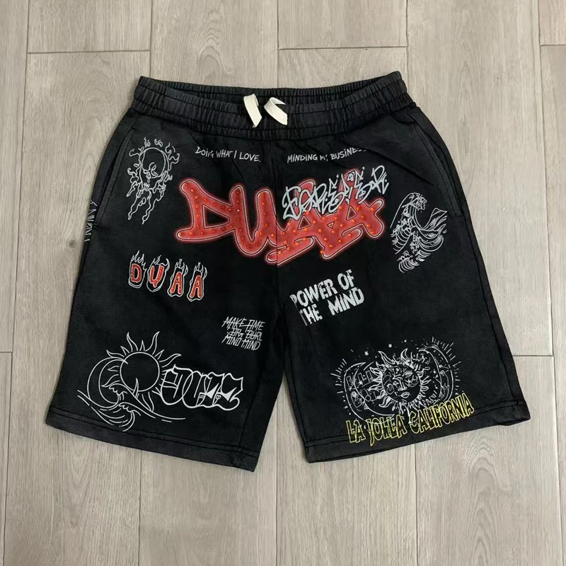 New Trend High-quality Rhinestone Shorts Summer Casual Comfortable Versatile Duaa Pants Men Women