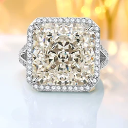New 925 Sterling Silver Ring Women's Shape Broken Ice Cut Ring Temperament Fashion Wedding Jewelry Wholesale