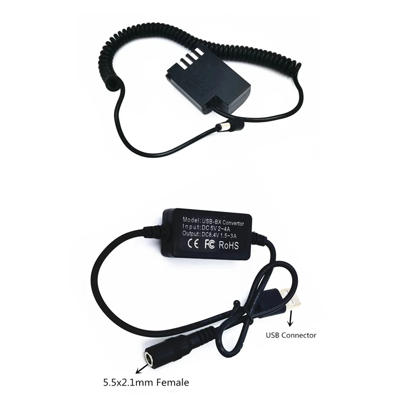 Convertidor PD tipo C USB-C DMW-DCC12 DCC12 acoplador CC BLF-19 batería simulada para Panasonic Lumix DMC-GH3 GH4 GH3K GH4K GH5 G9