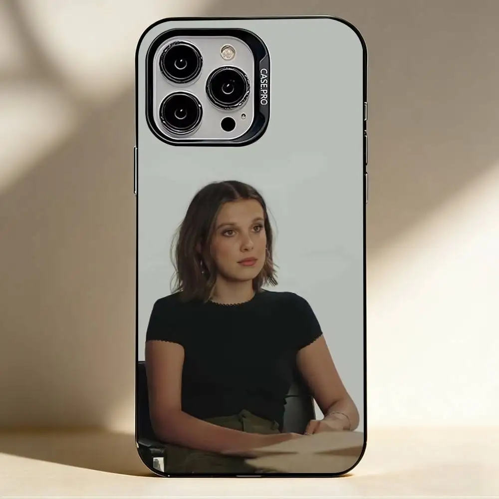 A-Aesthetic Millie Bobby Brown Phone Case For iPhone 17,16,15,14,13,12,11 Plus,Pro Max,XS,Colorful Silver Phone case Funda Cover - view 3