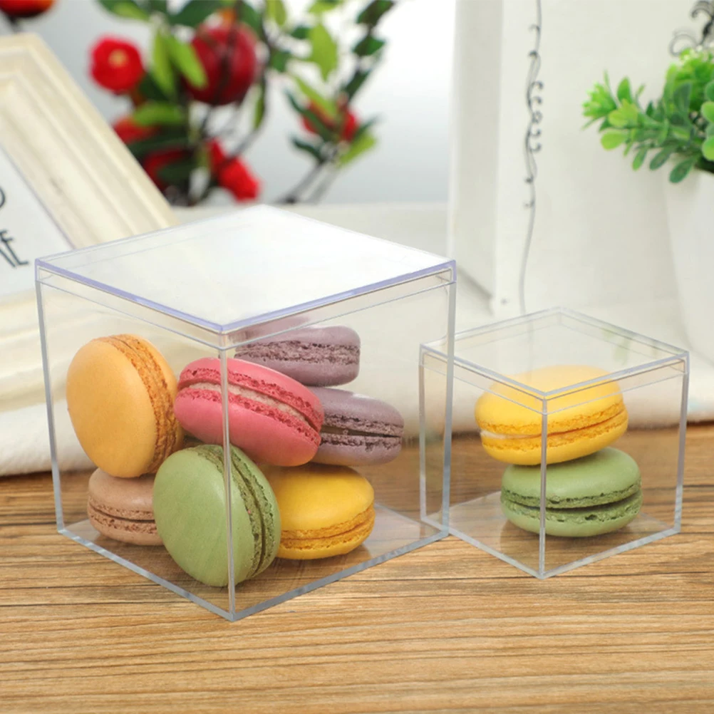 

6 Pcs Clear Treat Boxes Candy Small Favor for Favors Mini Gift Plastic Wedding Party