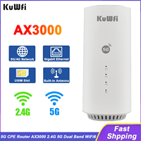 KuWFi 5G Router AX3000 2.4G 5G Wireless WiFi Router SA/NSA 5G Modem Gigabit WAN LAN Port USIM Slot High Speed Wifi6 Suppot VPN