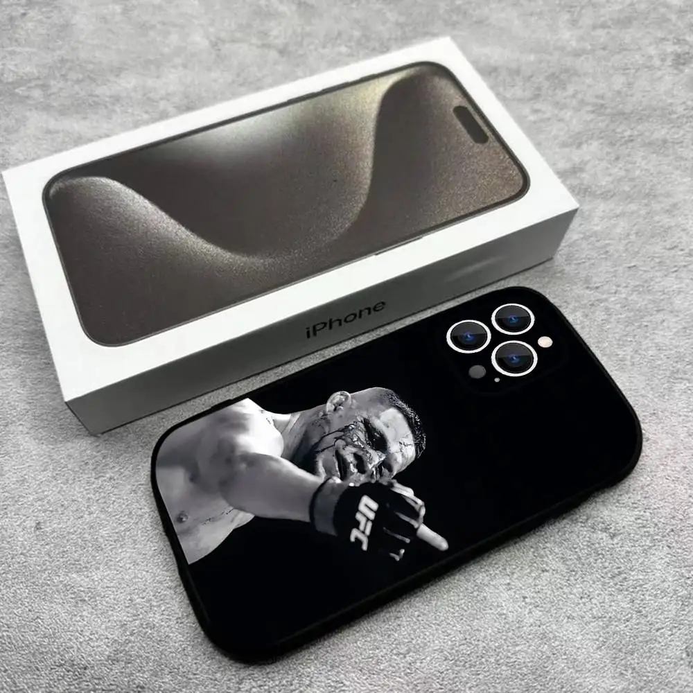 حافظة هاتف Charles Oliveira Do Bronx لهاتف iPhone 17,16,15,14,13,12,Pro,Max,Plus,E,SE4,Air,Mini Black Soft Box #6