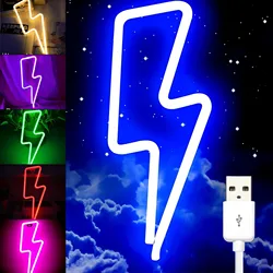 STONEGO Creative LED Lightning-shaped Festival Home Atmosphere Lamp, Stylish Neon-style Design, Multicolor Light Decor