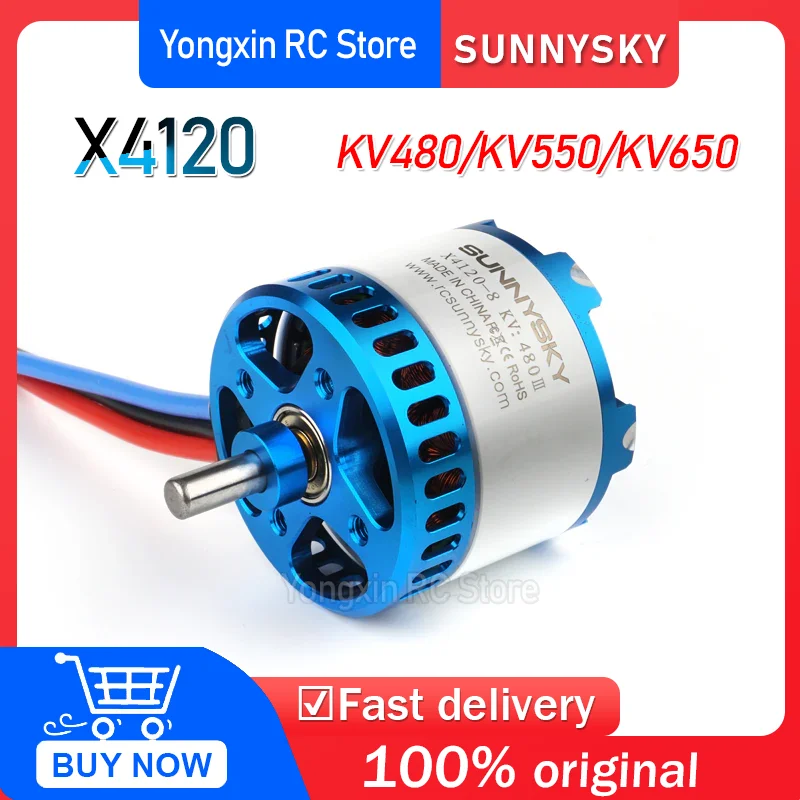 

SunnySky X Series V3 X4120 KV480/KV550/KV650 6S Brushless Motors for RC Drone 70E 3D 3A Airplane Fixed Wing Helicopter